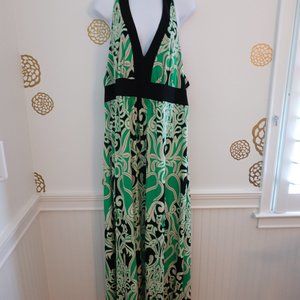 (NWT) Bisou Bisou Print Halter Maxi Dress 22W